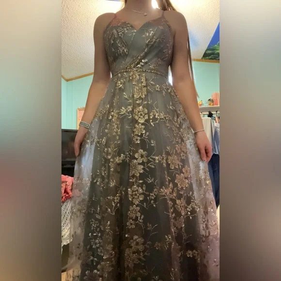 slim fit dress slacks Beaded Grey 1920s Evening Dresses Cap Sleeve Prom Dress 20062 – Viniodress